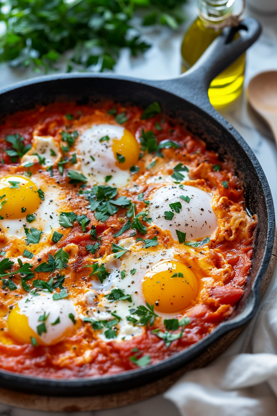 Wild Mushroom and Thyme Shakshuka with Taleggio Cheese Ready to Serve