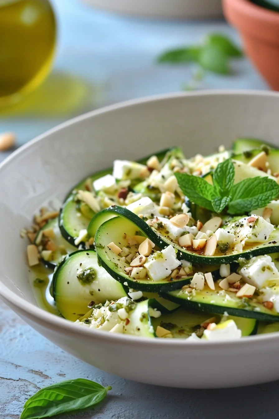 Zucchini Ribbon Salad Final Presentation