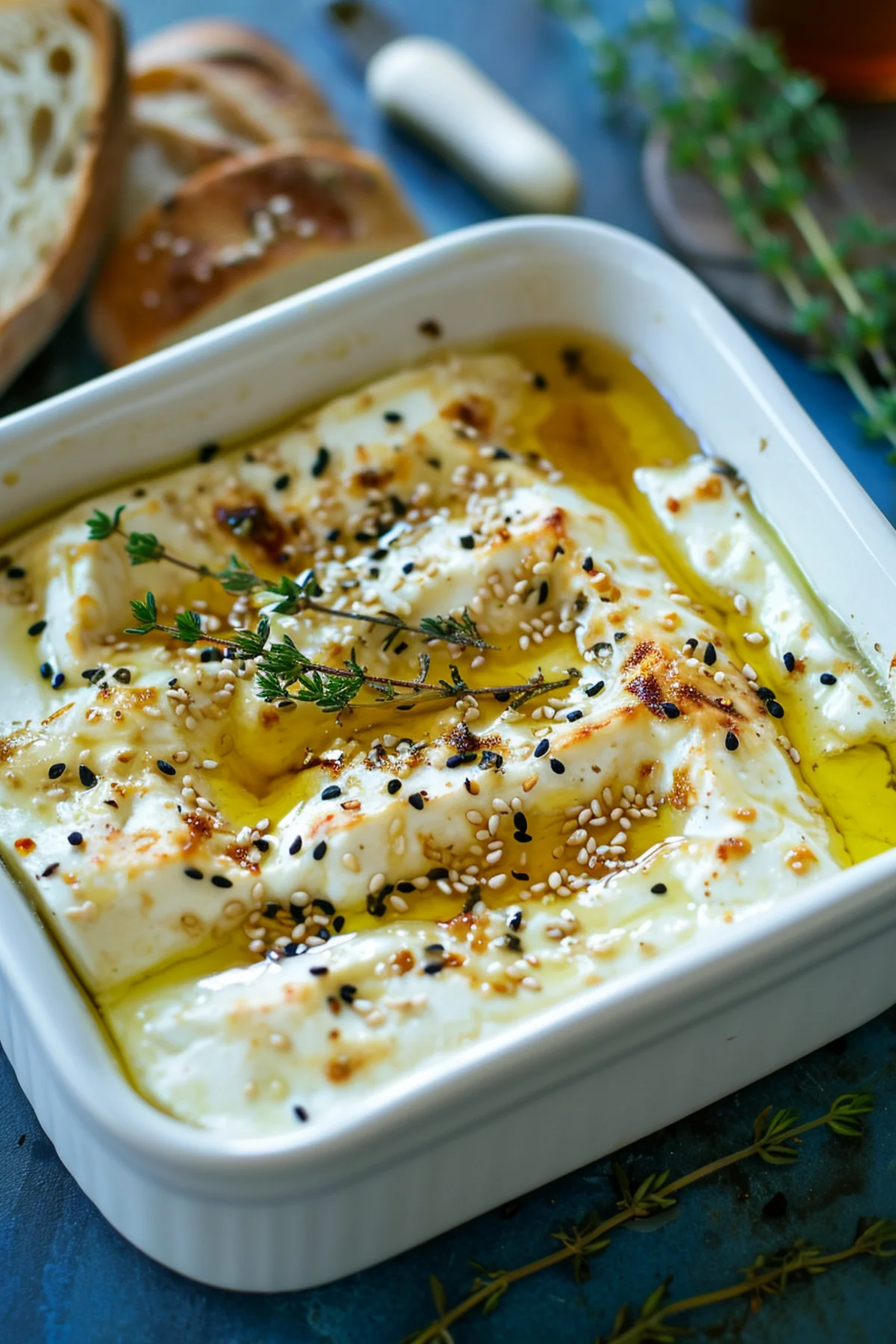 Albanian Baked Feta with Honey and Sesame Seeds_001