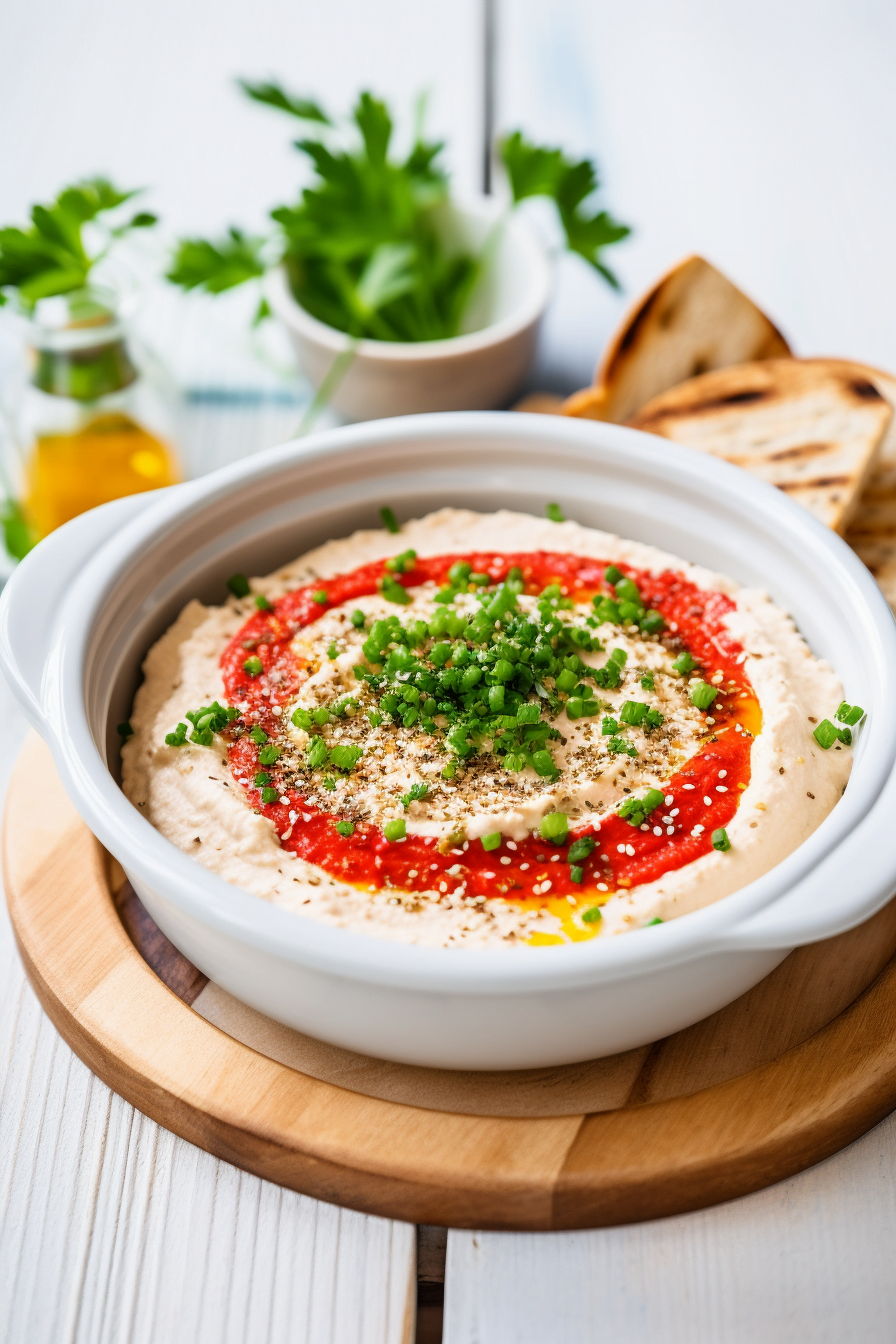Ingredients for Albanian Roasted Red Pepper and Garlic Dip