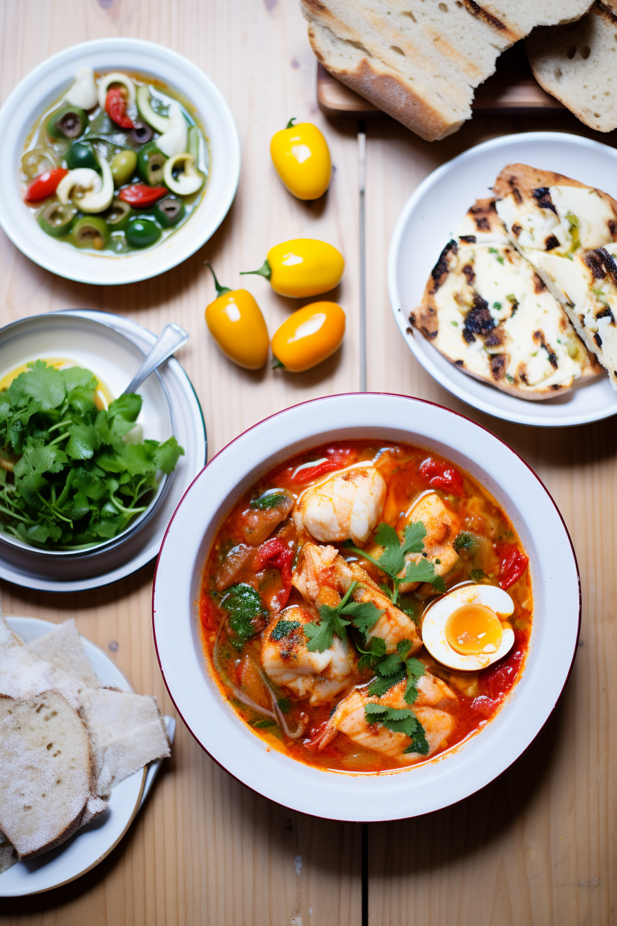 Algerian Fish Stew with Tomatoes and Green Peppers (Chorba Frik)
