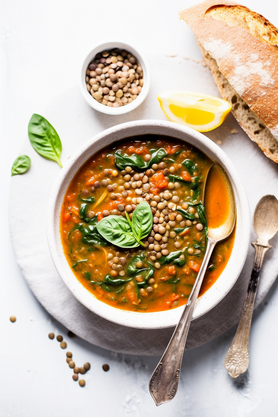 Anatolian Lentil and Spinach Soup (Mercimek Çorbası)