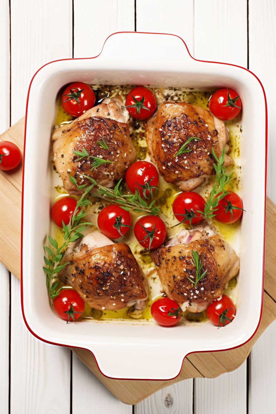 Ingredients for Baked Chicken with Olives, Capers, and Tomatoes