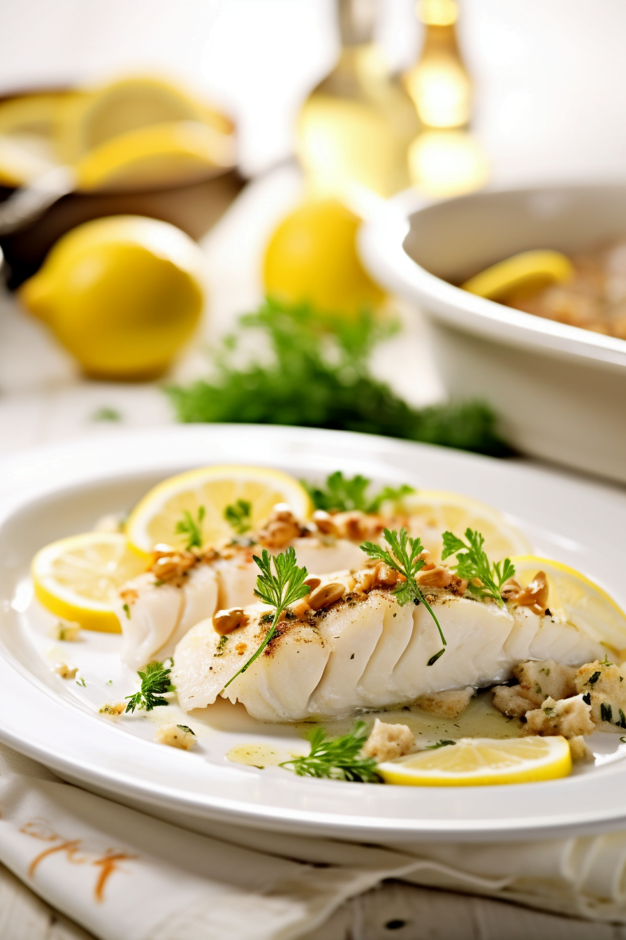 Baked Cod with a Parsley and Almond Crust
