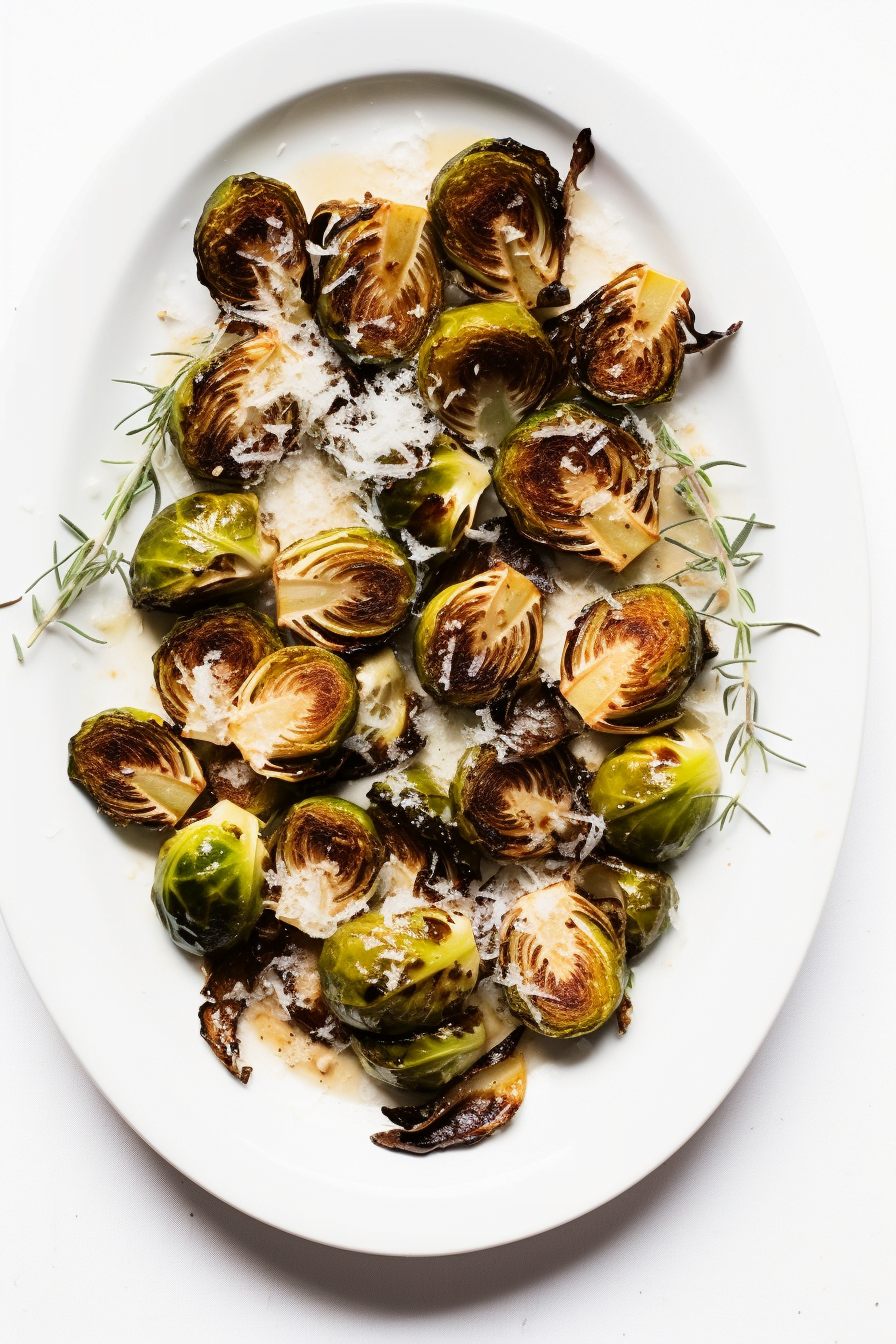 Preparing Balsamic Roasted Brussels Sprouts with Parmesan