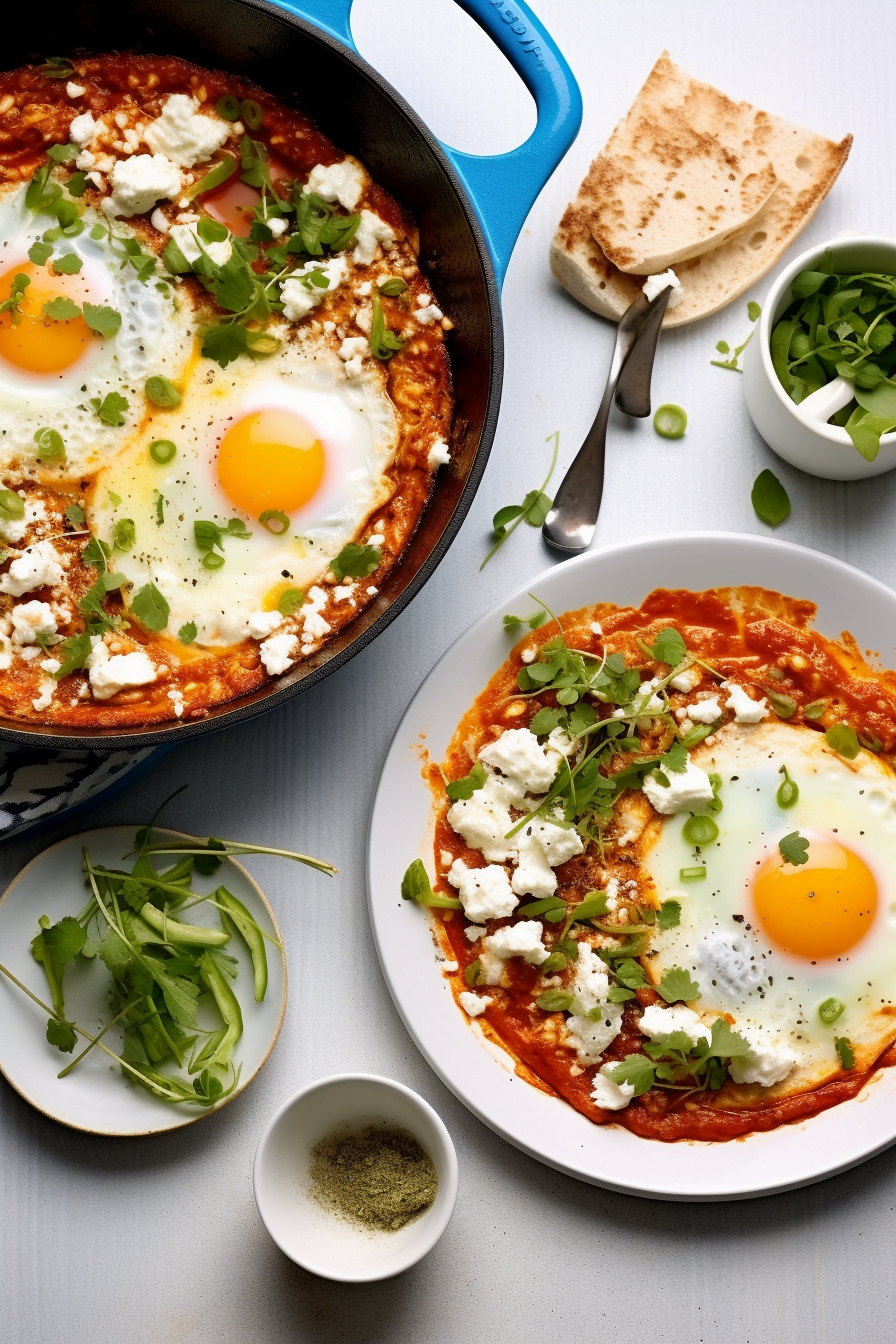 Ingredients for Buffalo Chicken Shakshuka