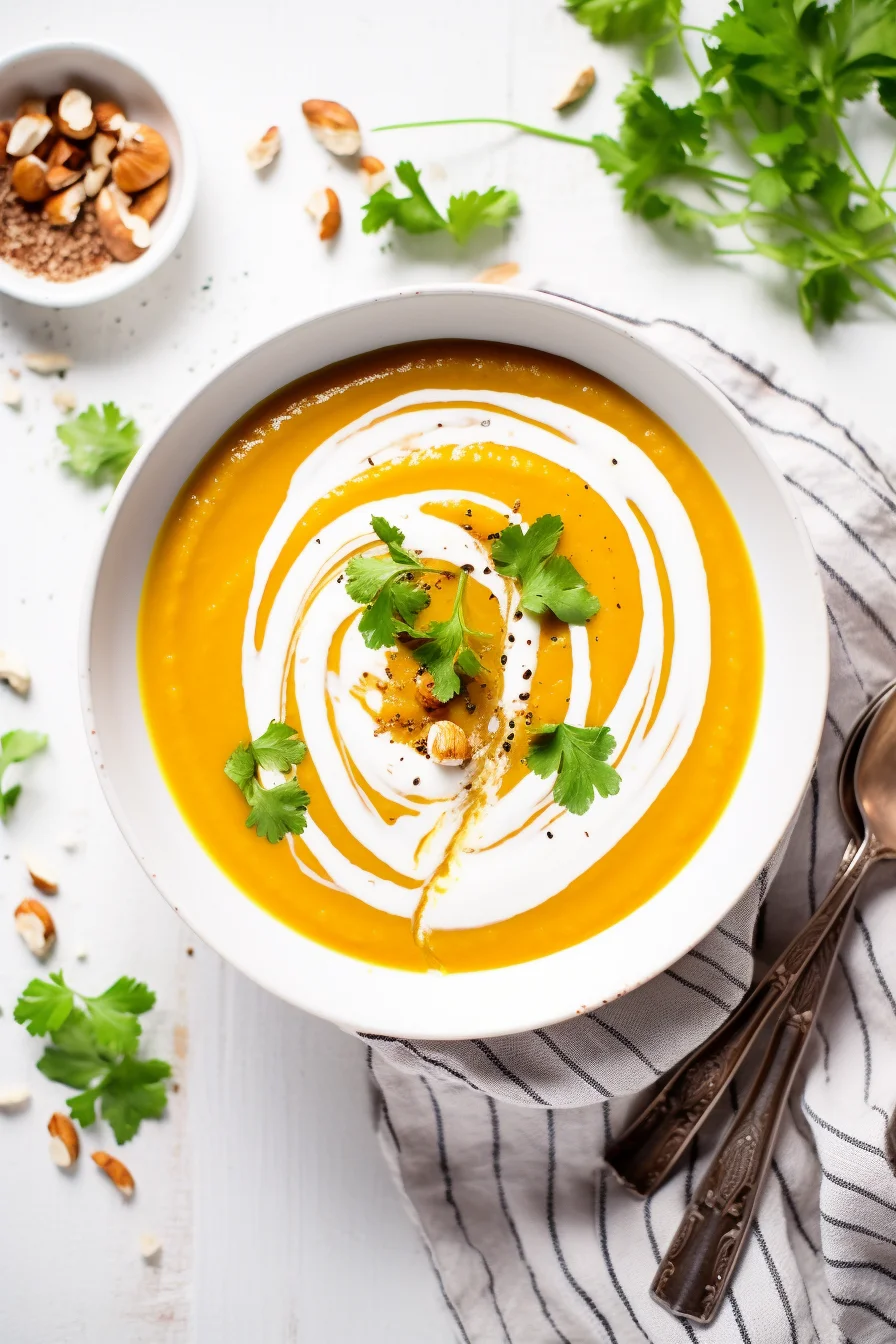 Ingredients for Butternut Squash Soup with Ginger and Coconut Milk