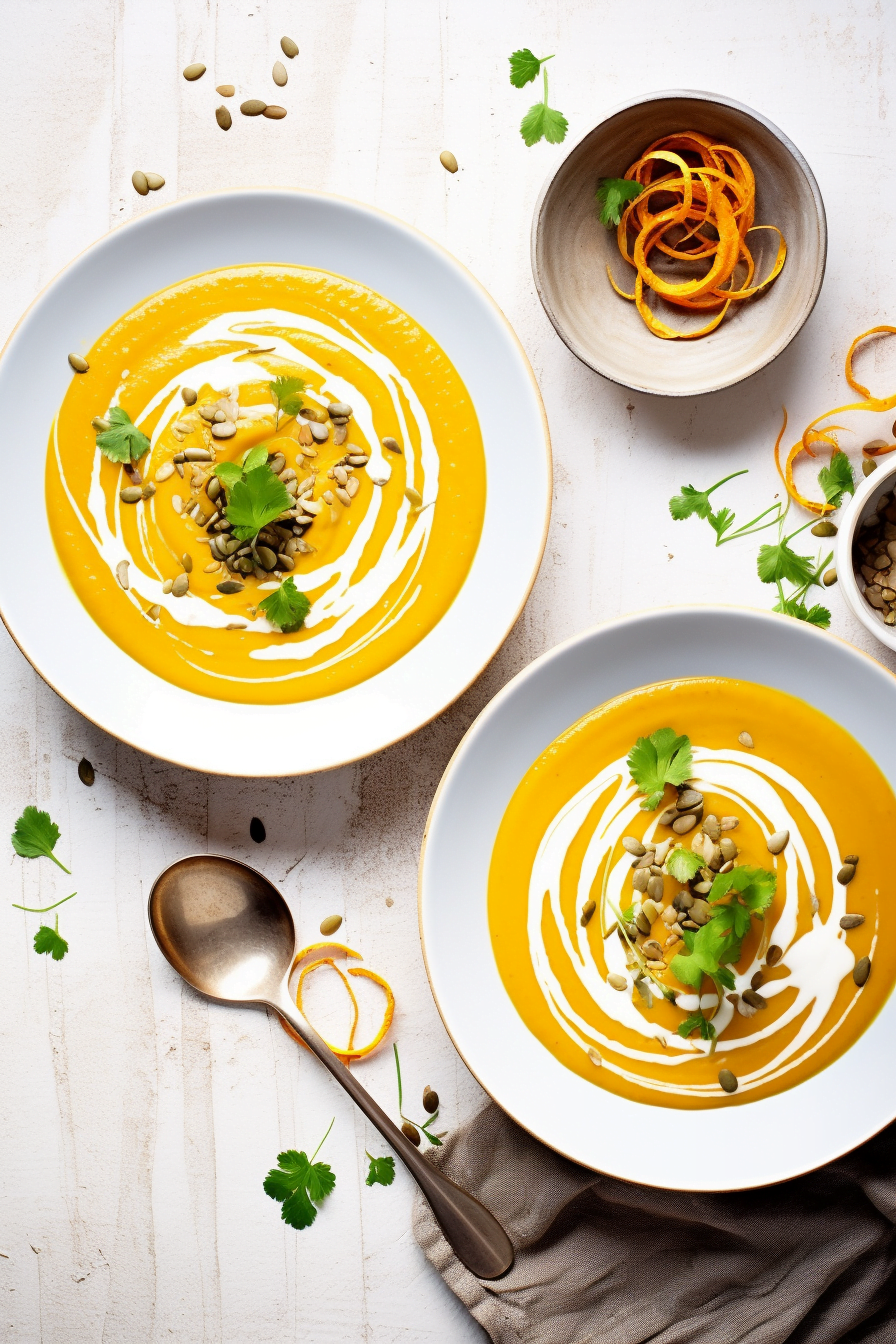 Butternut Squash Soup with Ginger and Coconut Milk