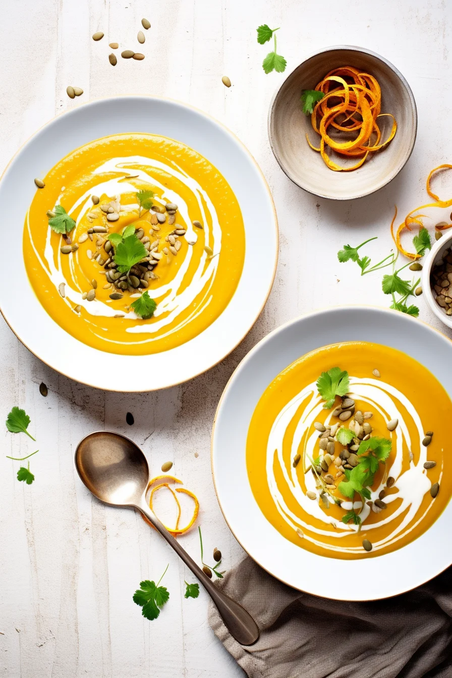 Butternut Squash Soup with Ginger and Coconut Milk