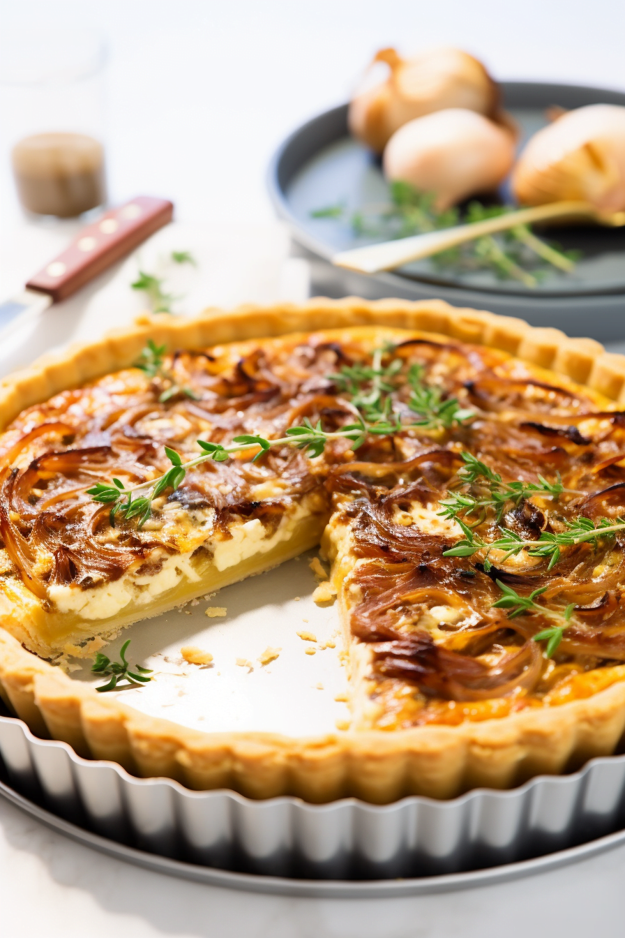 Caramelized Onion and Gruyere Tart - Cooking Mediterranean