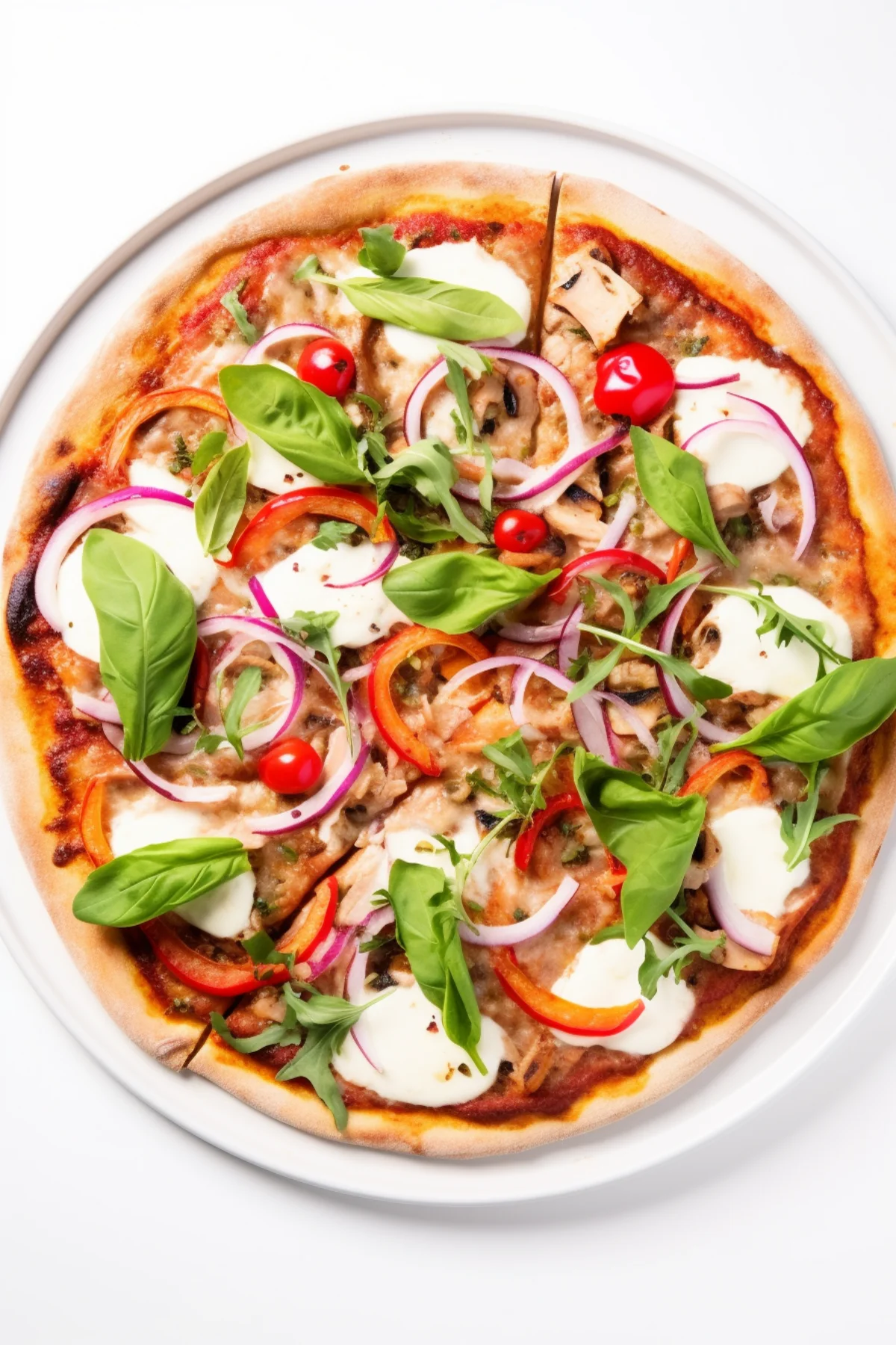 Chicken and Pepperoni Pizza with Whole Wheat Crust_001