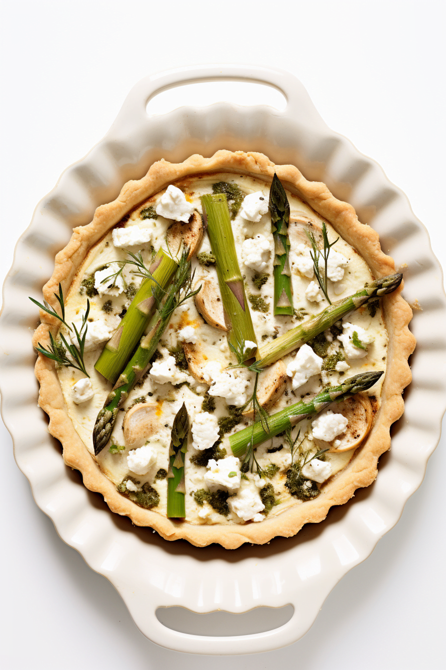 Preparing Chicken, Asparagus, and Feta Quiche