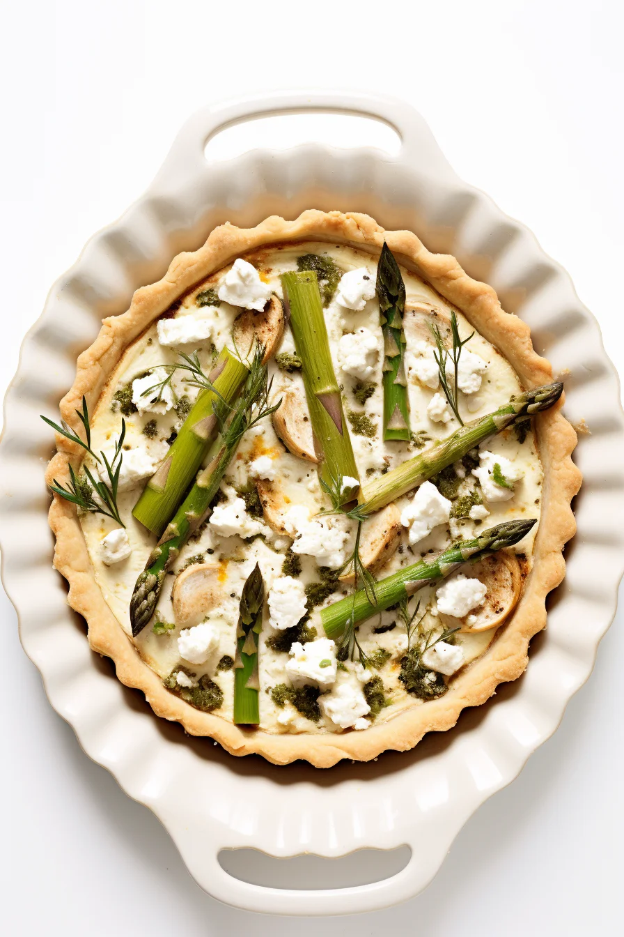 Preparing Chicken, Asparagus, and Feta Quiche
