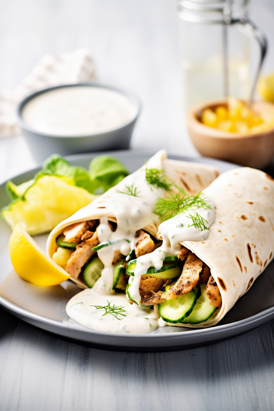 Preparing Chicken Shawarma Wraps