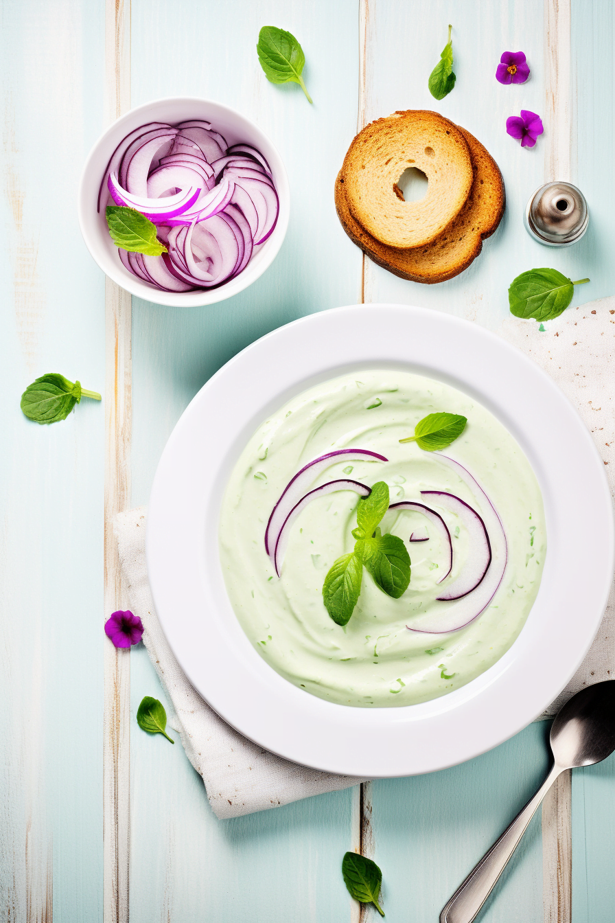 Ingredients for Chilled Avocado and Cucumber Soup