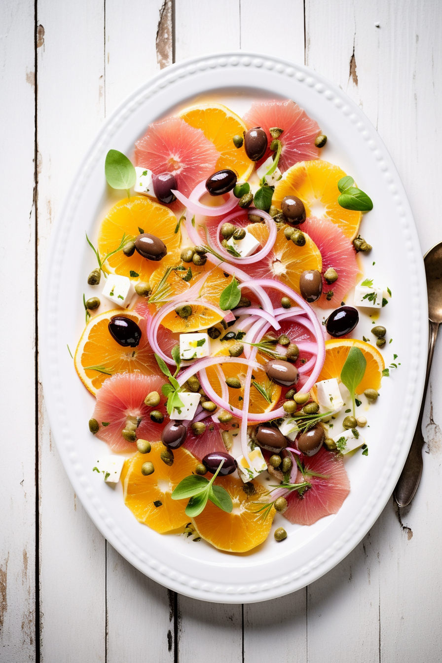 Preparing Corsican Citrus and Olive Salad