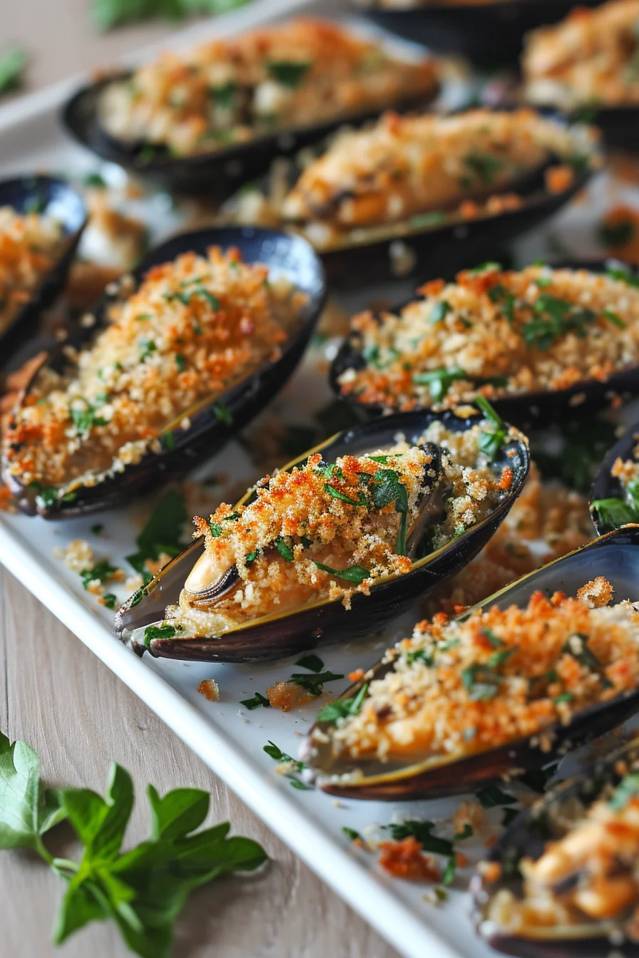 Corsican Stuffed Mussels (Moules Farcies)
