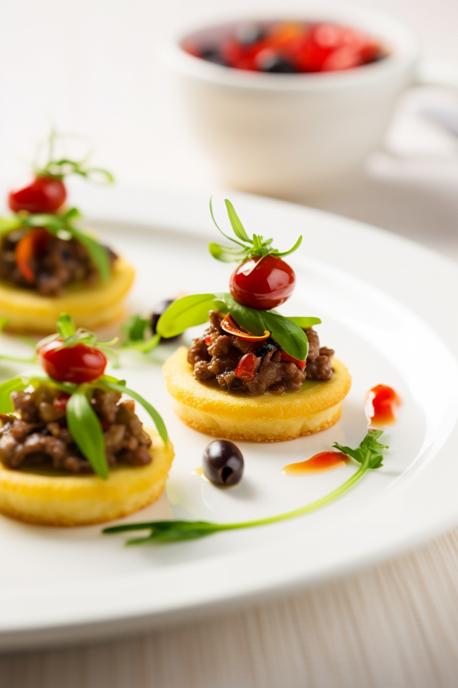 Crispy Polenta Bites with Olive Tapenade and Sun-dried Tomato