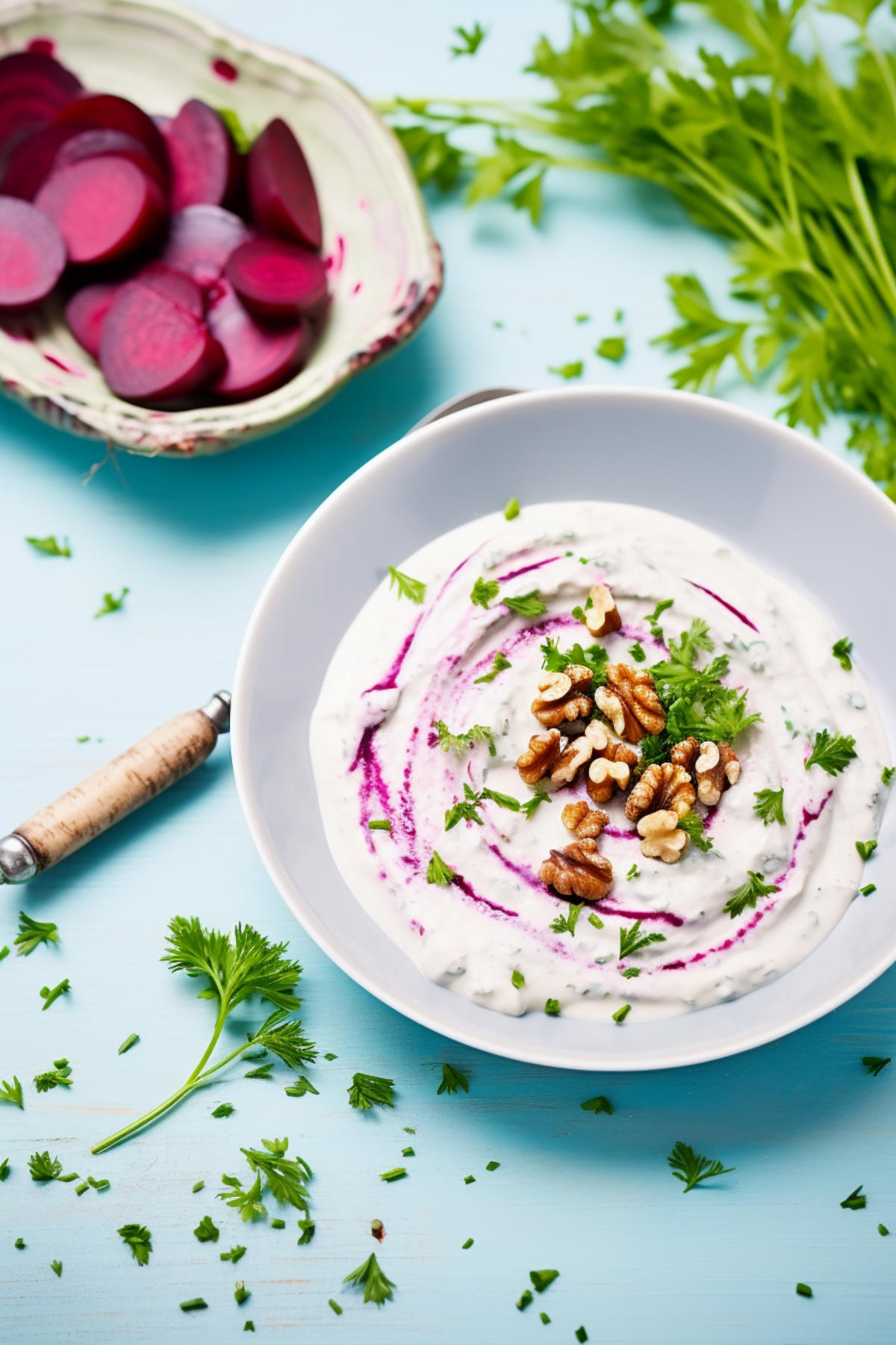 Cypriot Beetroot and Yogurt Dip with Walnuts (Pantzaria me Skordalia)_001