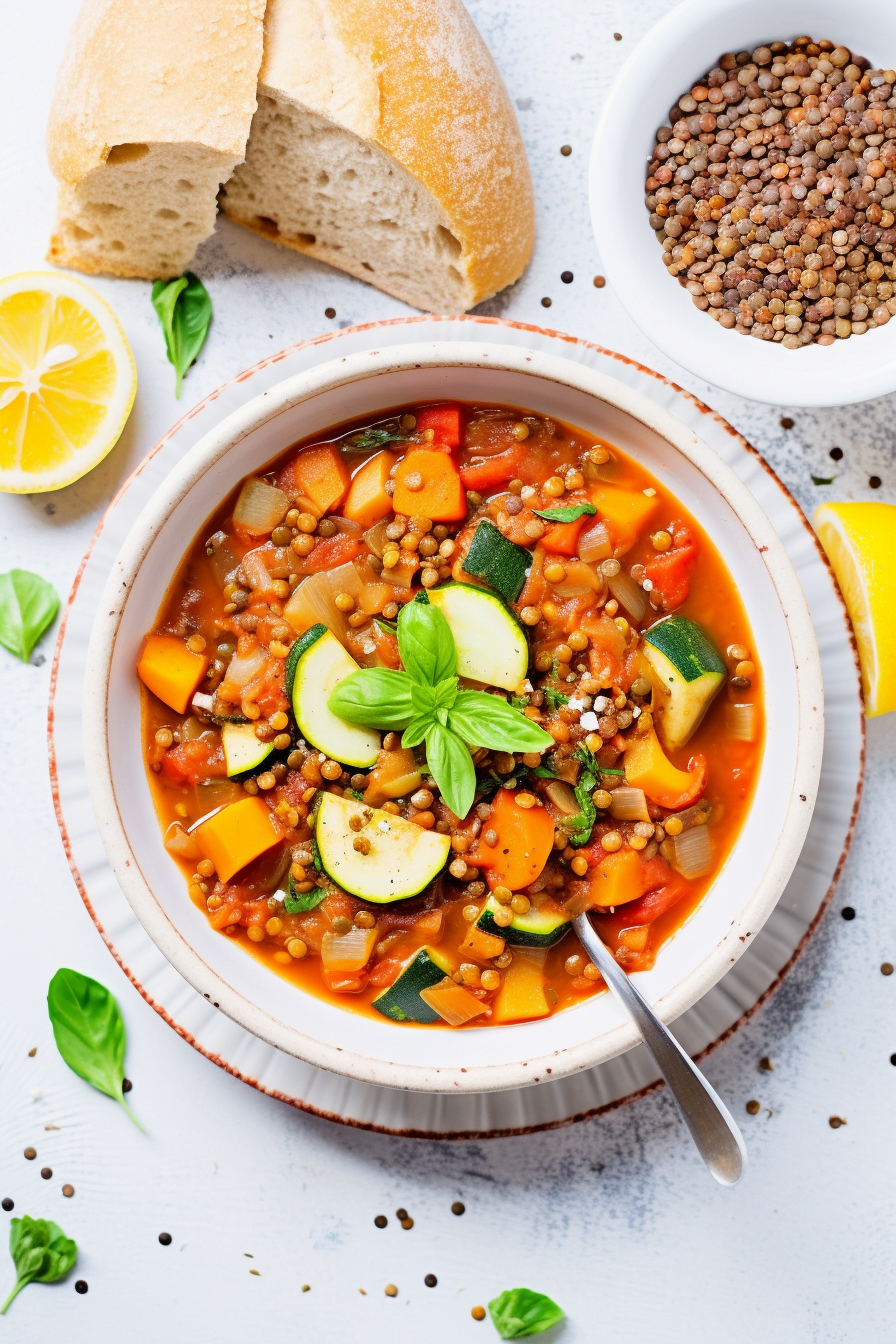 Cypriot Vegetable and Lentil Stew with Coriander