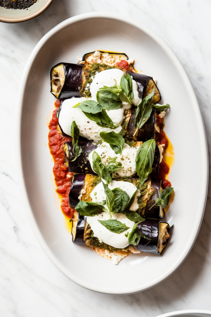 Eggplant Rollatini with Ricotta and Spinach