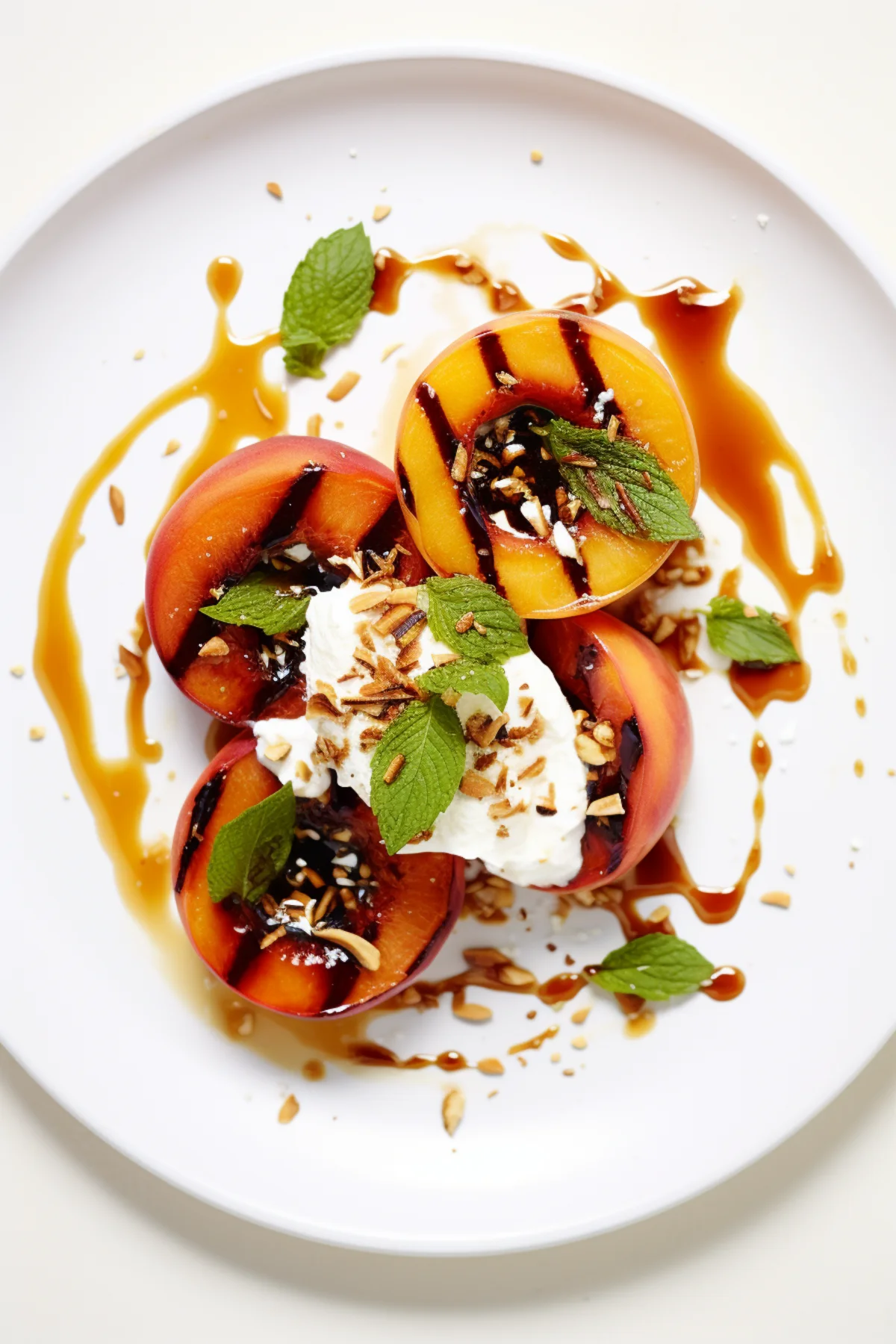 Formentera Grilled Peaches with Mint and Yogurt_001