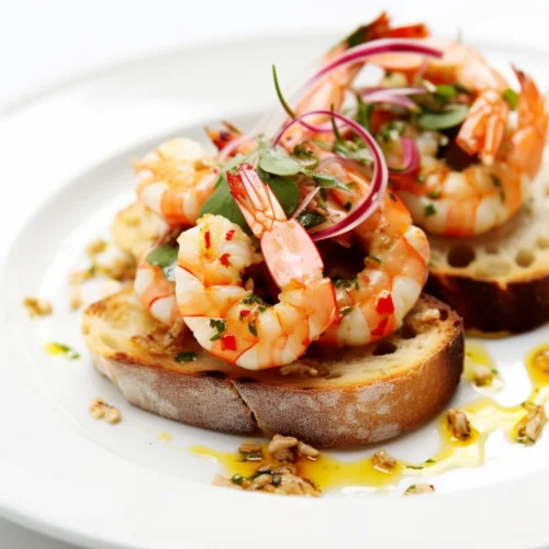 Garlic Shrimp with Chilli and Parsley on Crostini_001
