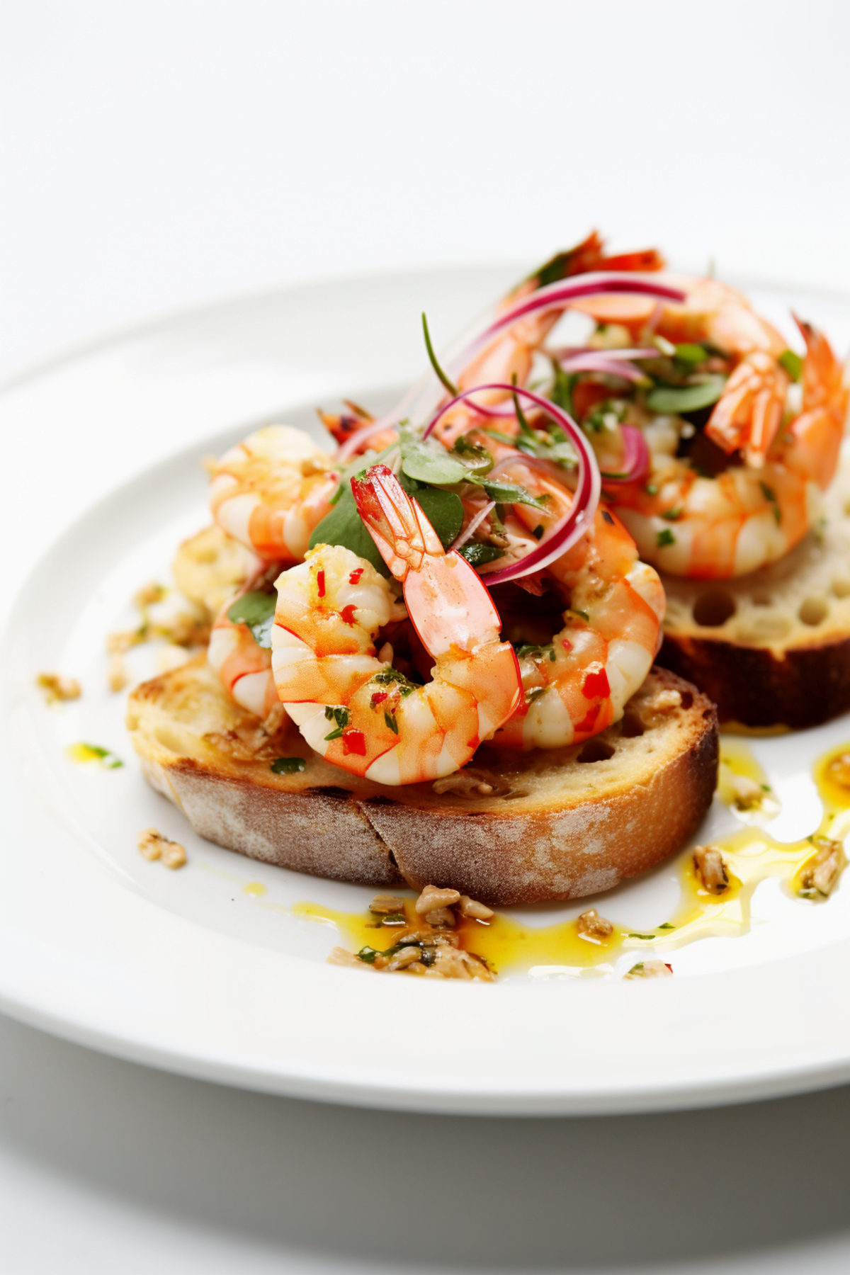 Garlic Shrimp with Chilli and Parsley on Crostini_001