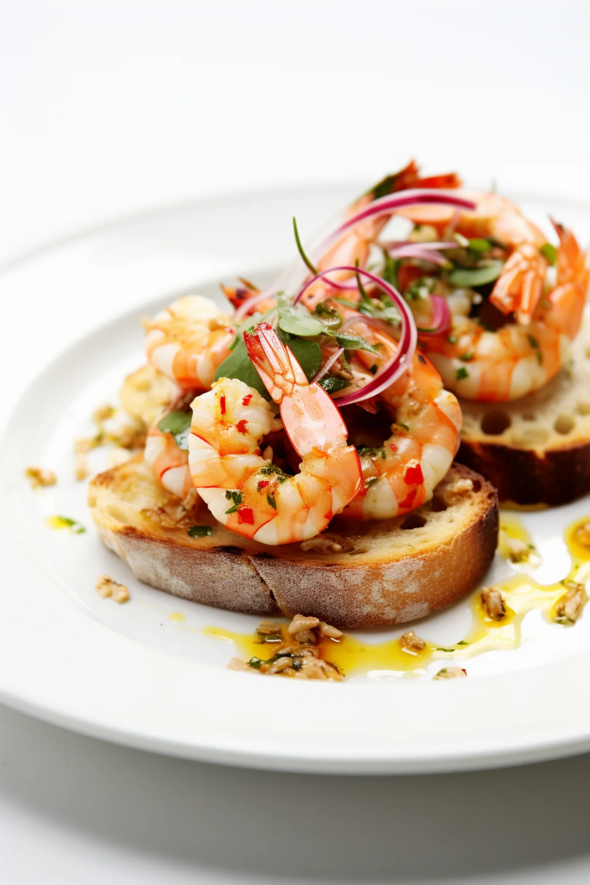 Garlic Shrimp with Chilli and Parsley on Crostini_001