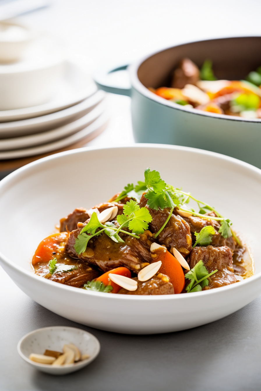 Gaziantep Spiced Lamb Stew with Apricots and Almonds
