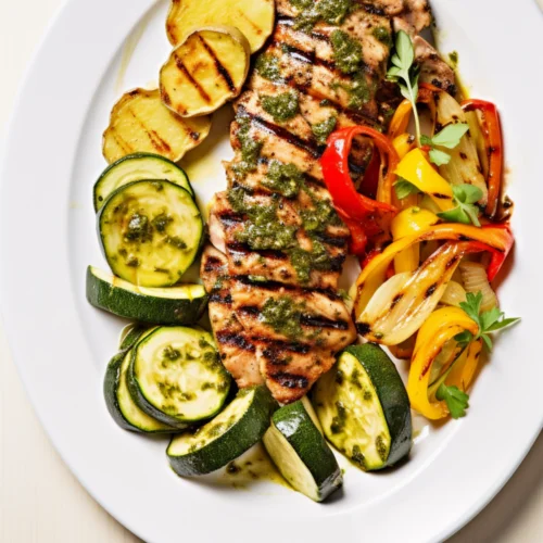 Grilled Chicken with Chimichurri and Roasted Vegetables_001