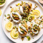 Grilled Greek Chicken with Tzatziki and Pistachio Gremolata_001