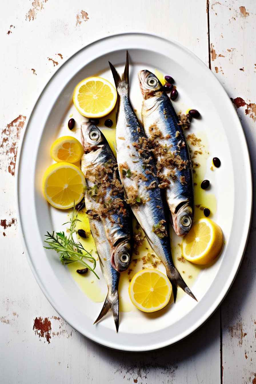 Grilled Sardines with Tapenade and Lemon