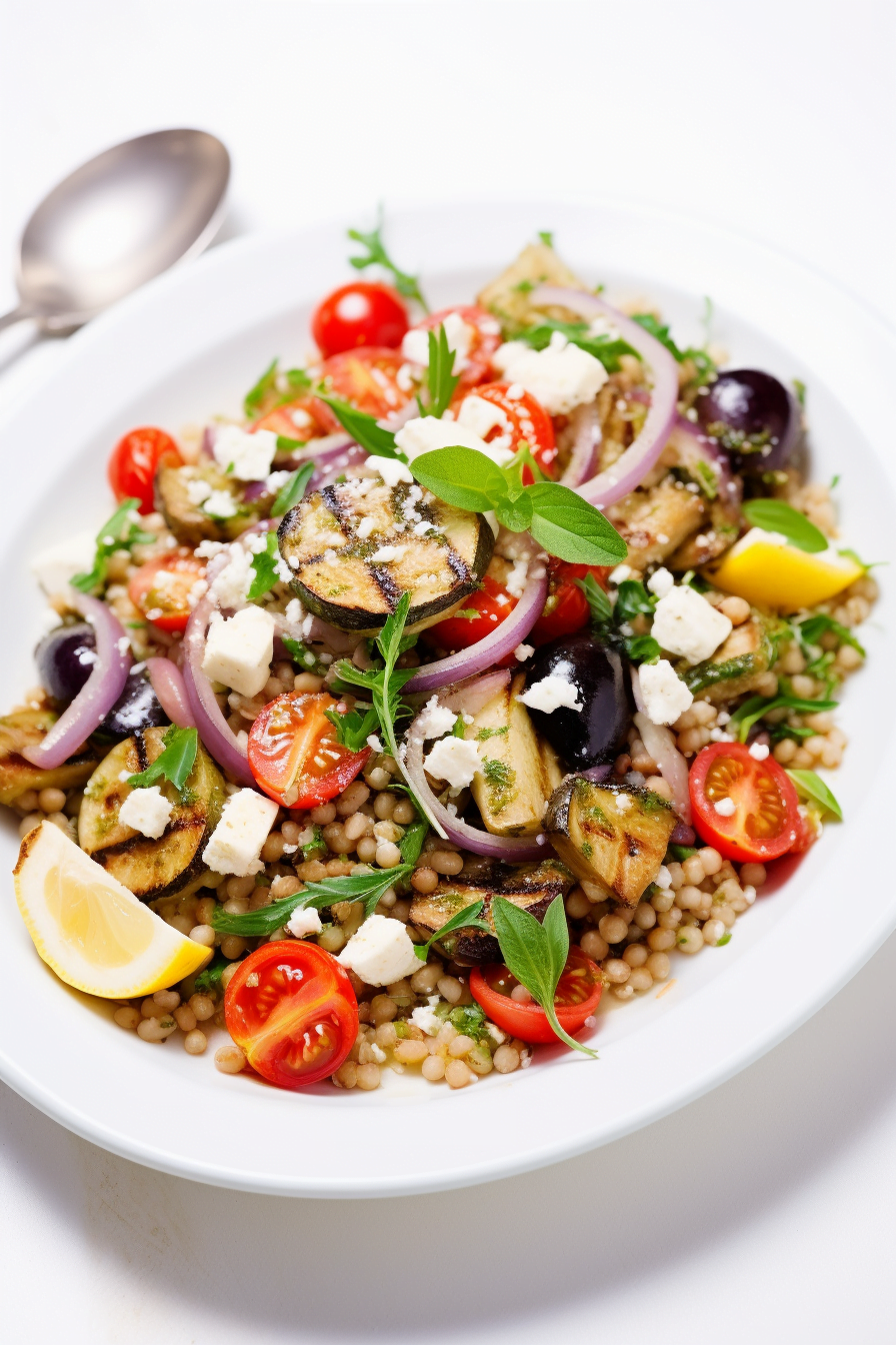 Preparing Israeli Couscous Salad