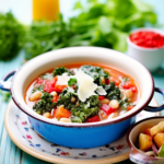 Italian Minestrone Soup with Kale and White Bean Pesto_001