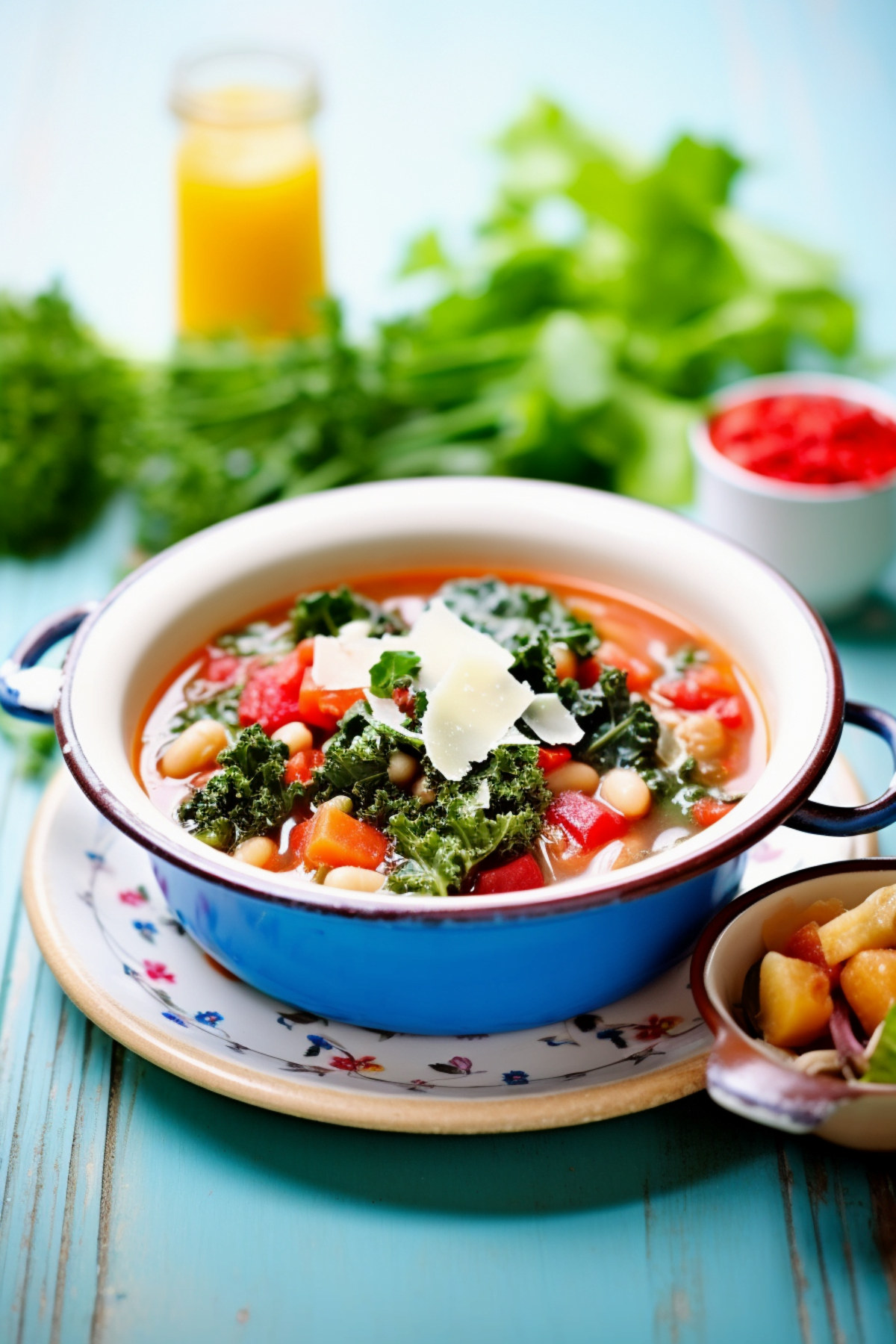 Italian Minestrone Soup with Kale and White Bean Pesto_001