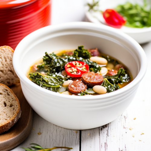Kale and White Bean Soup with Chorizo Spices_001
