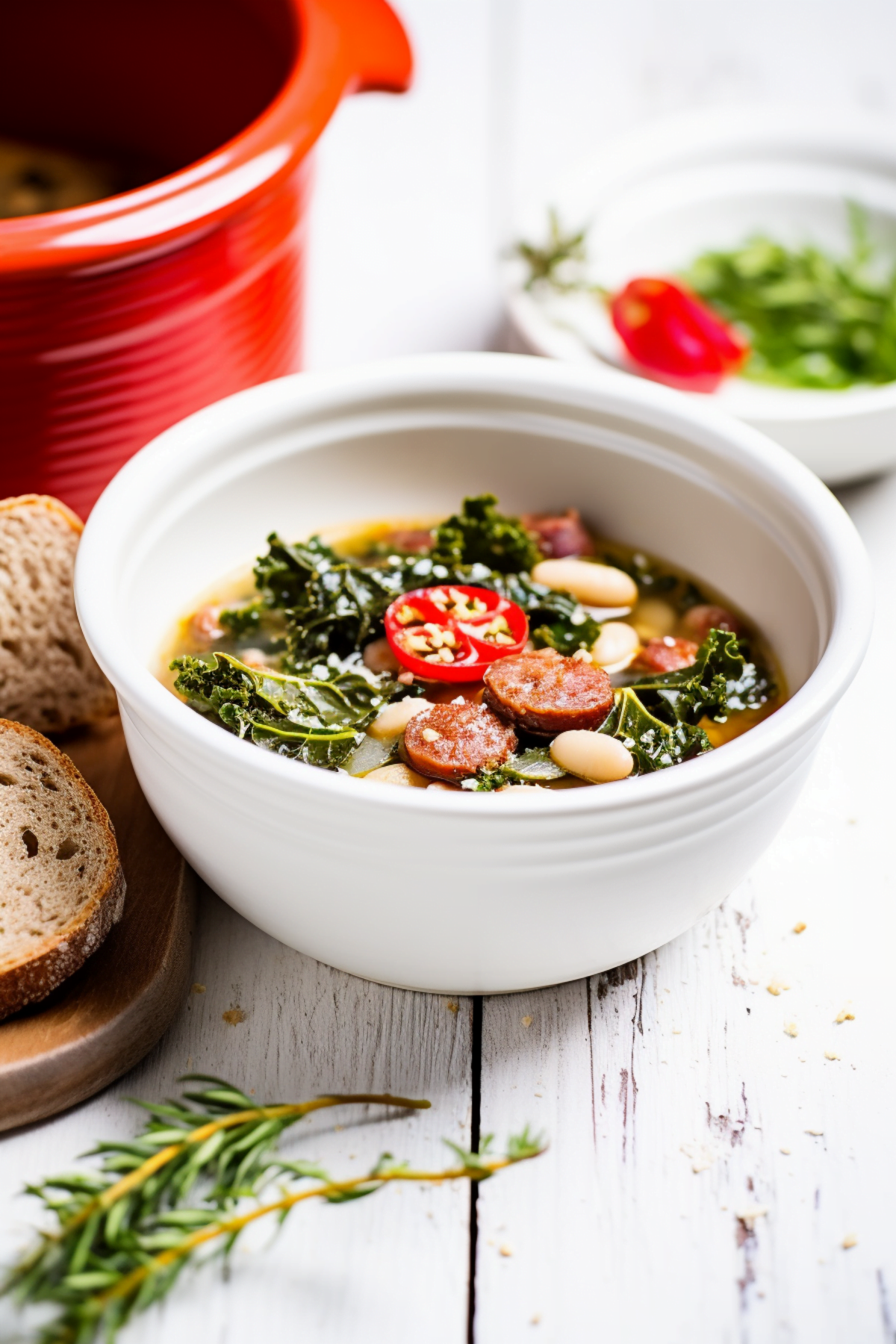 Kale and White Bean Soup with Chorizo Spices_001