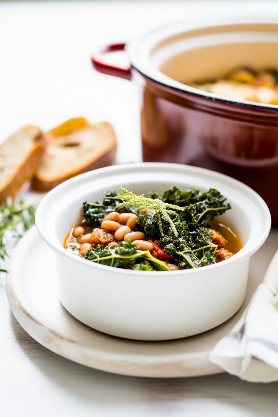 Kale and White Bean Soup with Chorizo Spices