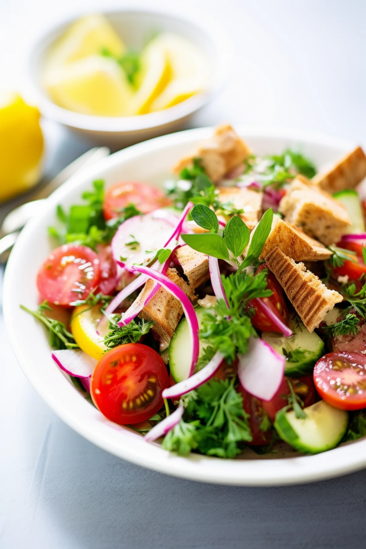 Lebanese Fattoush Salad with Crispy Pita and Sumac_001