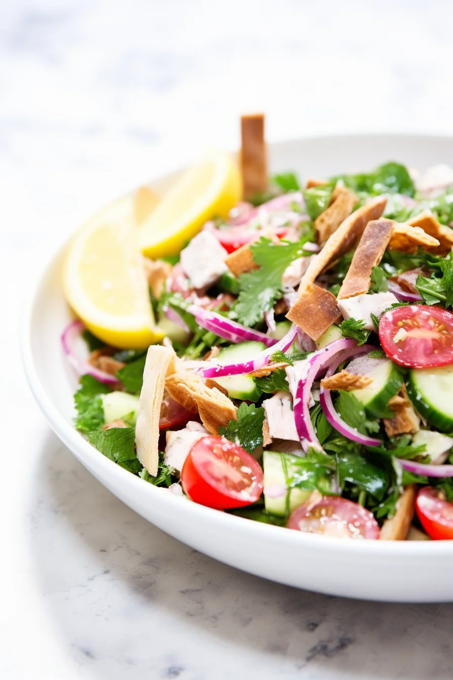 Ingredients for Lebanese Fattoush Salad