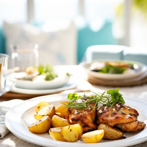 Lebanese Garlic Chicken with Potatoes (Djej w Batata)_001