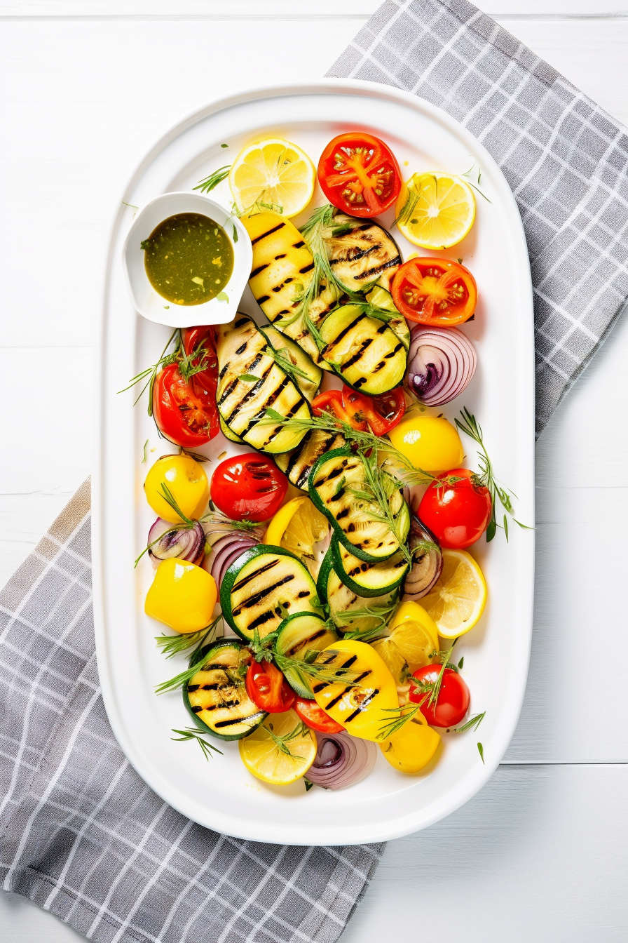 Lemon and Herb Marinated Grilled Vegetables