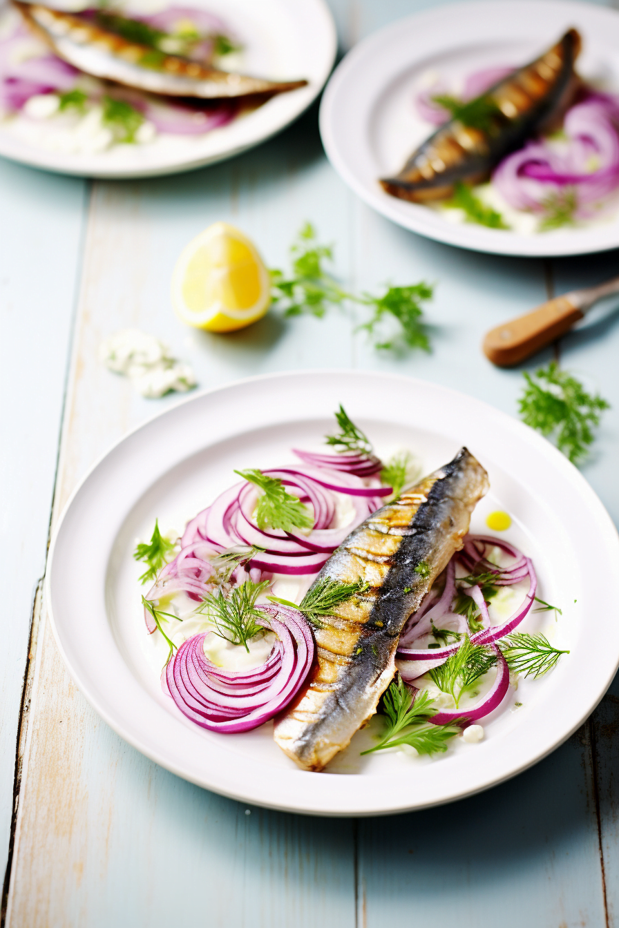 Preparing Marmara Grilled Mackerel