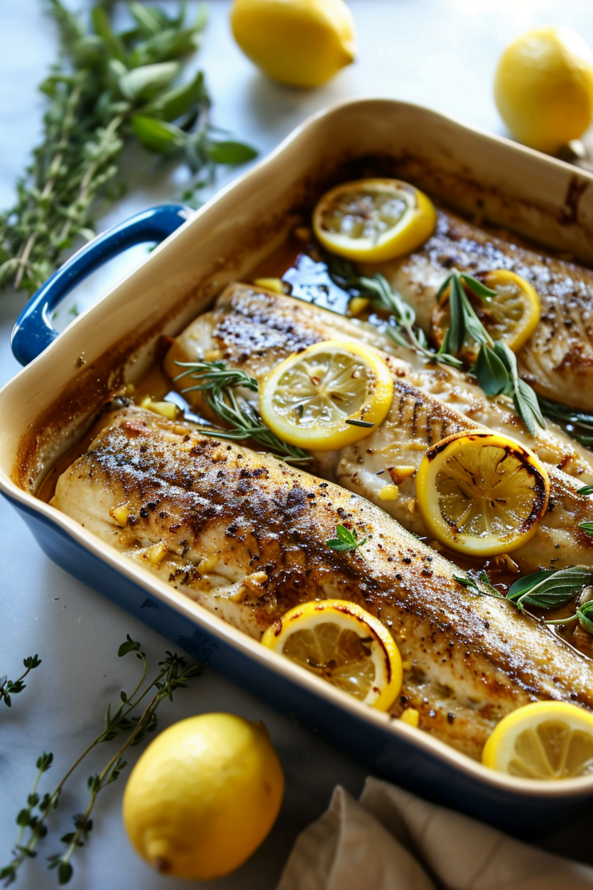 Mediterranean Herb and Lemon Baked Branzino_001
