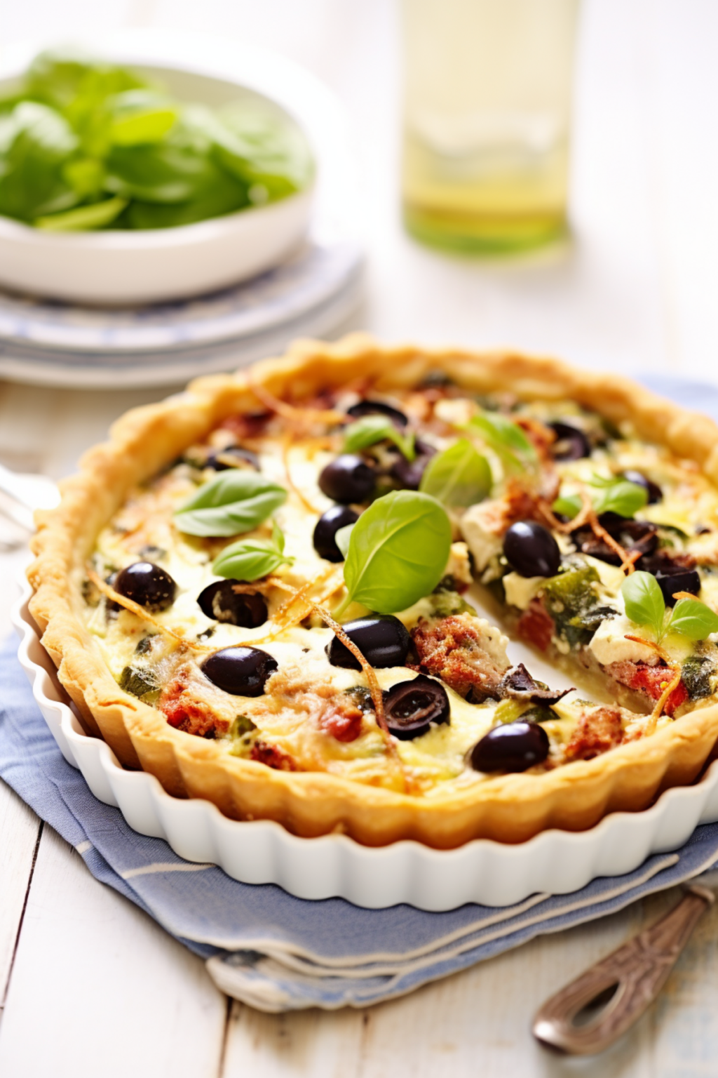 Mediterranean Quiche with Kalamata Olives and Sundried Tomatoes