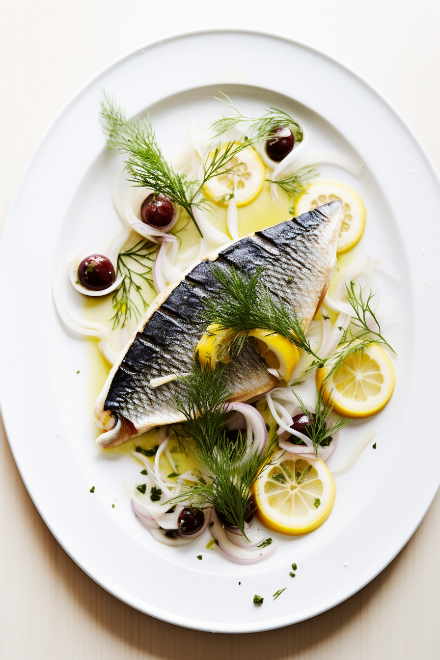 Mediterranean Sea Bass with Lemon and Dill