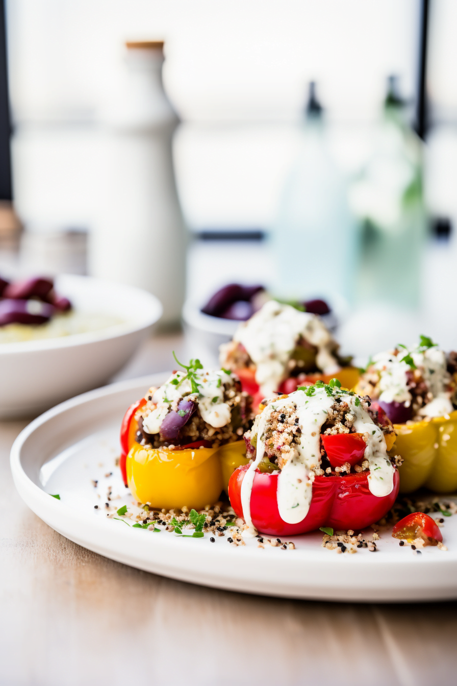 Ingredients for Mediterranean Stuffed Peppers