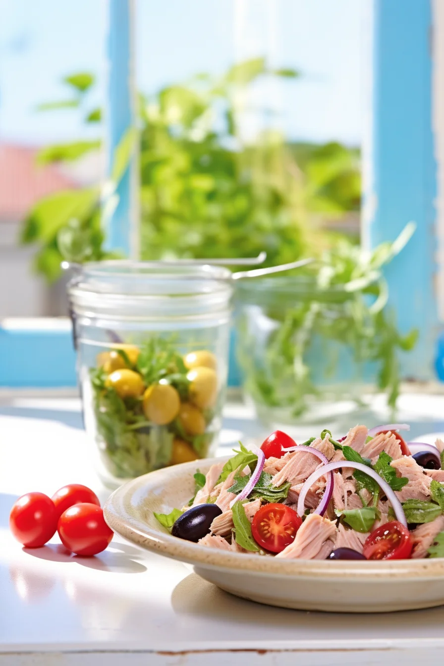 Ingredients for Mediterranean Tuna Salad