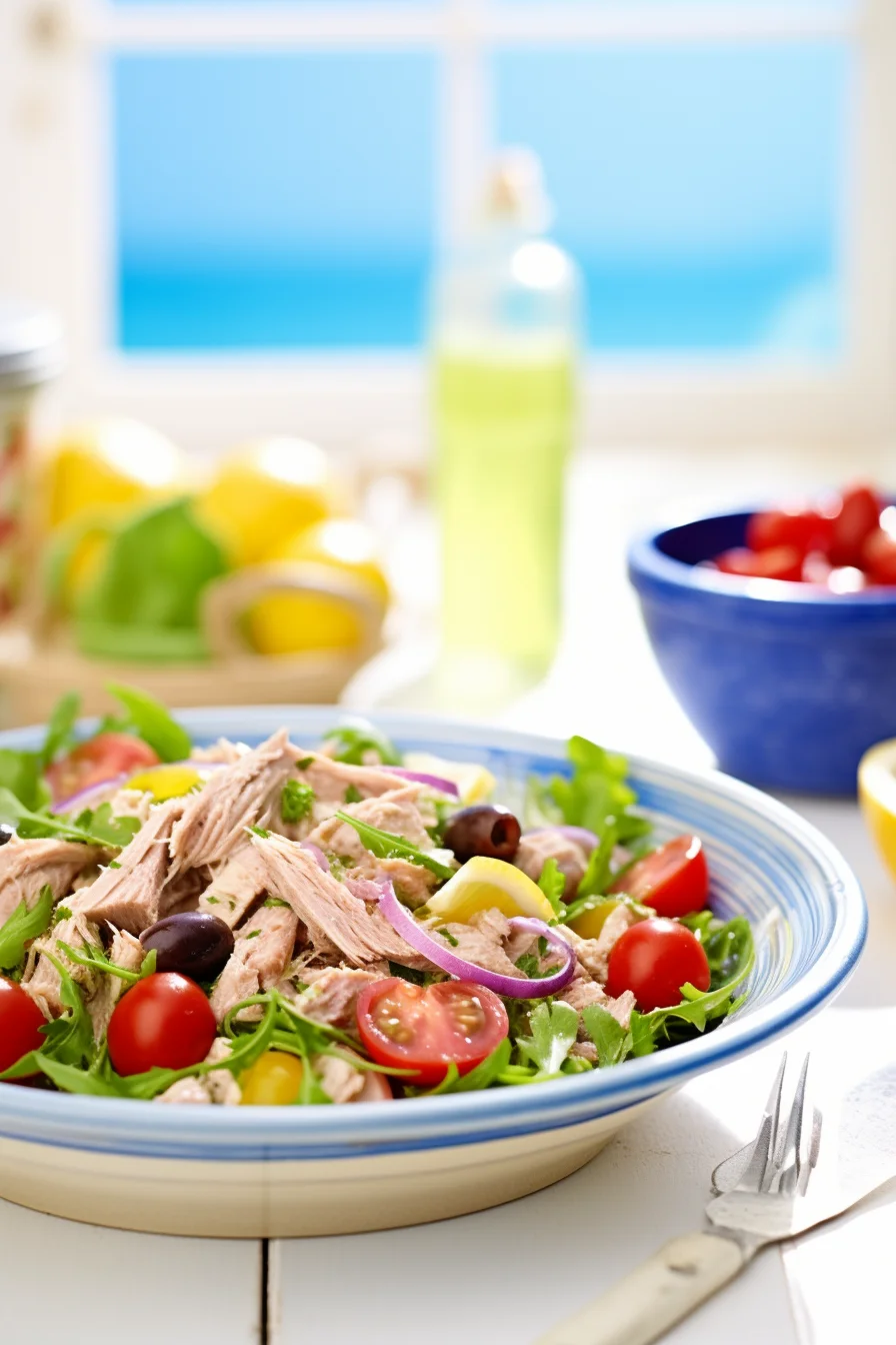Mediterranean Tuna Salad with Capers and Sicilian Olives